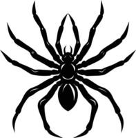 un silueta de un negro araña vector