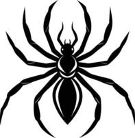 A silhouette of a black spider vector