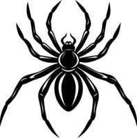 un silueta de un negro araña vector