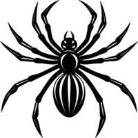 A silhouette of a black spider vector