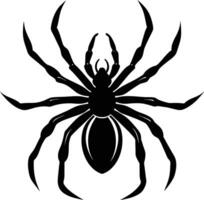 A silhouette of a black spider vector