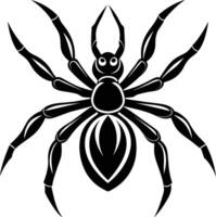 un silueta de un negro araña vector