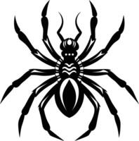 un silueta de un negro araña vector