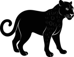 A silhouette of a black panther vector