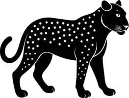 A silhouette of a black panther vector