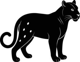 A silhouette of a black panther vector