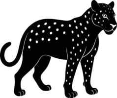 A silhouette of a black panther vector