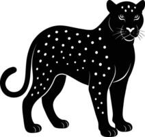 A silhouette of a black panther vector