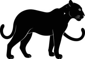 A silhouette of a black panther vector