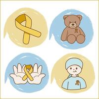 Yellow ribbon day free cancer vector