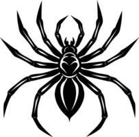 A silhouette of a black spider vector