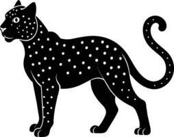 A silhouette of a black panther vector