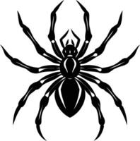 A silhouette of a black spider vector