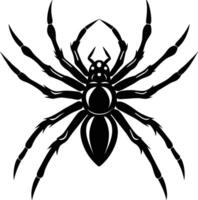 A silhouette of a black spider vector