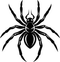 un silueta de un negro araña vector