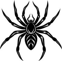 un silueta de un negro araña vector