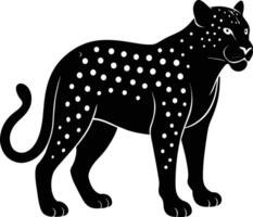 A silhouette of a black panther vector