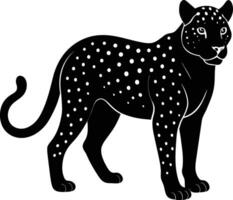 A silhouette of a black panther vector