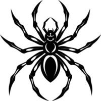 A silhouette of a black spider vector