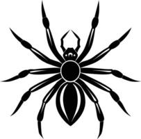 un silueta de un negro araña vector