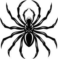 un silueta de un negro araña vector