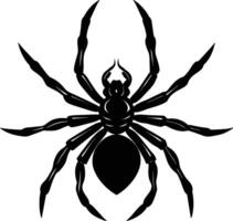 un silueta de un negro araña vector