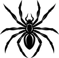 A silhouette of a black spider vector