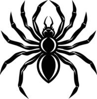 A silhouette of a black spider vector