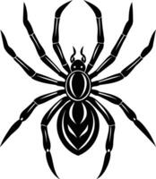 un silueta de un negro araña vector