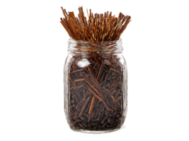 Sarsaparilla in a jar glass licorice sticks and vanilla beans old fashioned charm lively effervescence png