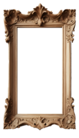 Classic wooden frame png