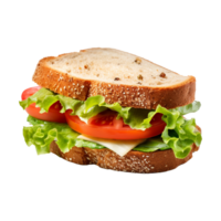 sandwich avec salade et tomate isolé sur transparent Contexte png