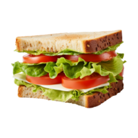 sandwich avec salade et tomate isolé sur transparent Contexte png