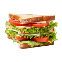 Sandwich with lettuce and tomato isolated on transparent background png