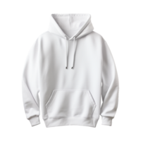 White hoodie isolated on transparent background png