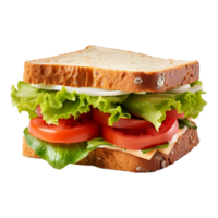 sandwich avec salade et tomate isolé sur transparent Contexte png