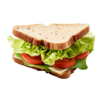 sandwich avec salade et tomate isolé sur transparent Contexte png