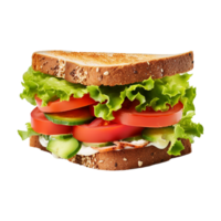 sandwich avec salade et tomate isolé sur transparent Contexte png