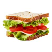 Sandwich with lettuce and tomato isolated on transparent background png