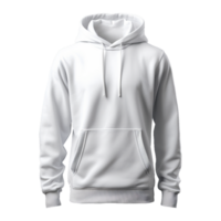 White hoodie isolated on transparent background png