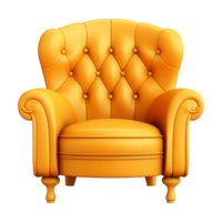 Luxury classical antique arm chair isolated on transparent background png