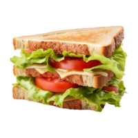 sandwich avec salade et tomate isolé sur transparent Contexte png