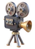 gammal filma kamera 3d design png