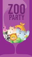 purple zoo party vector