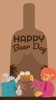 happy beer day vector