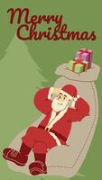 Santa Claus relaxing vector