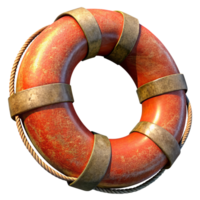 bouée de sauvetage bague 3d objet png