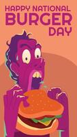 happy national burger day vector