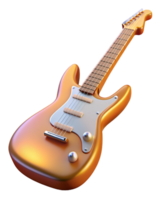 eléctrico guitarra 3d representación png