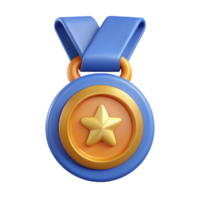 Gold Star Medal 3d Asset png